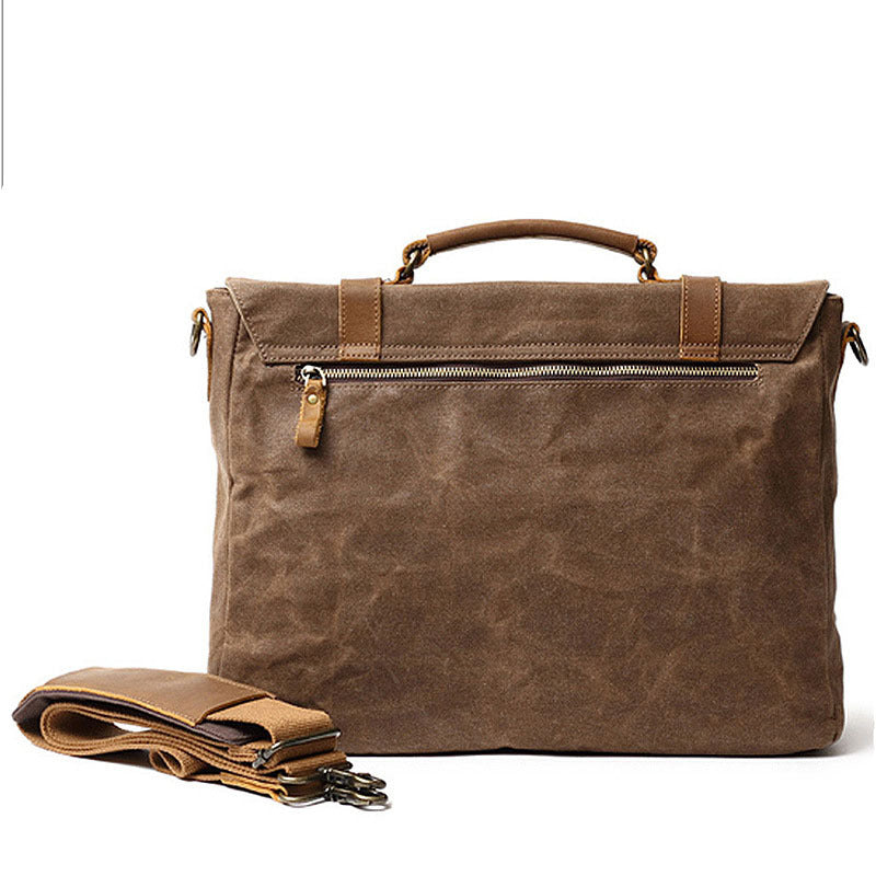 Fashion Men&#39;s Canvas Shoulder Messenger Bag Briefcase