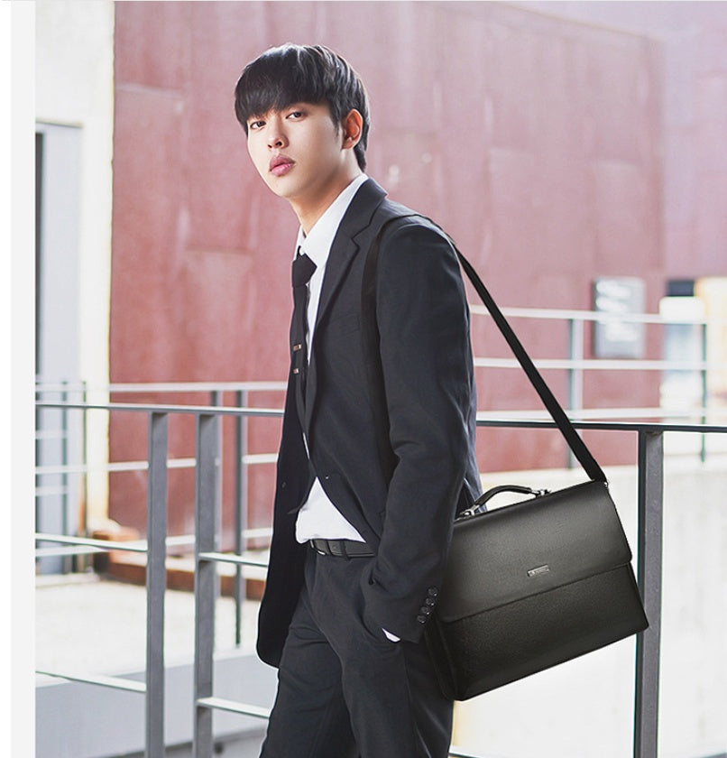 Men&#39;s Bag Horizontal Handbag Large Capacity Business Briefcase