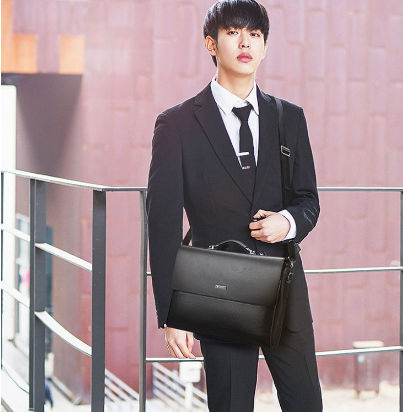 Men&#39;s Bag Horizontal Handbag Large Capacity Business Briefcase