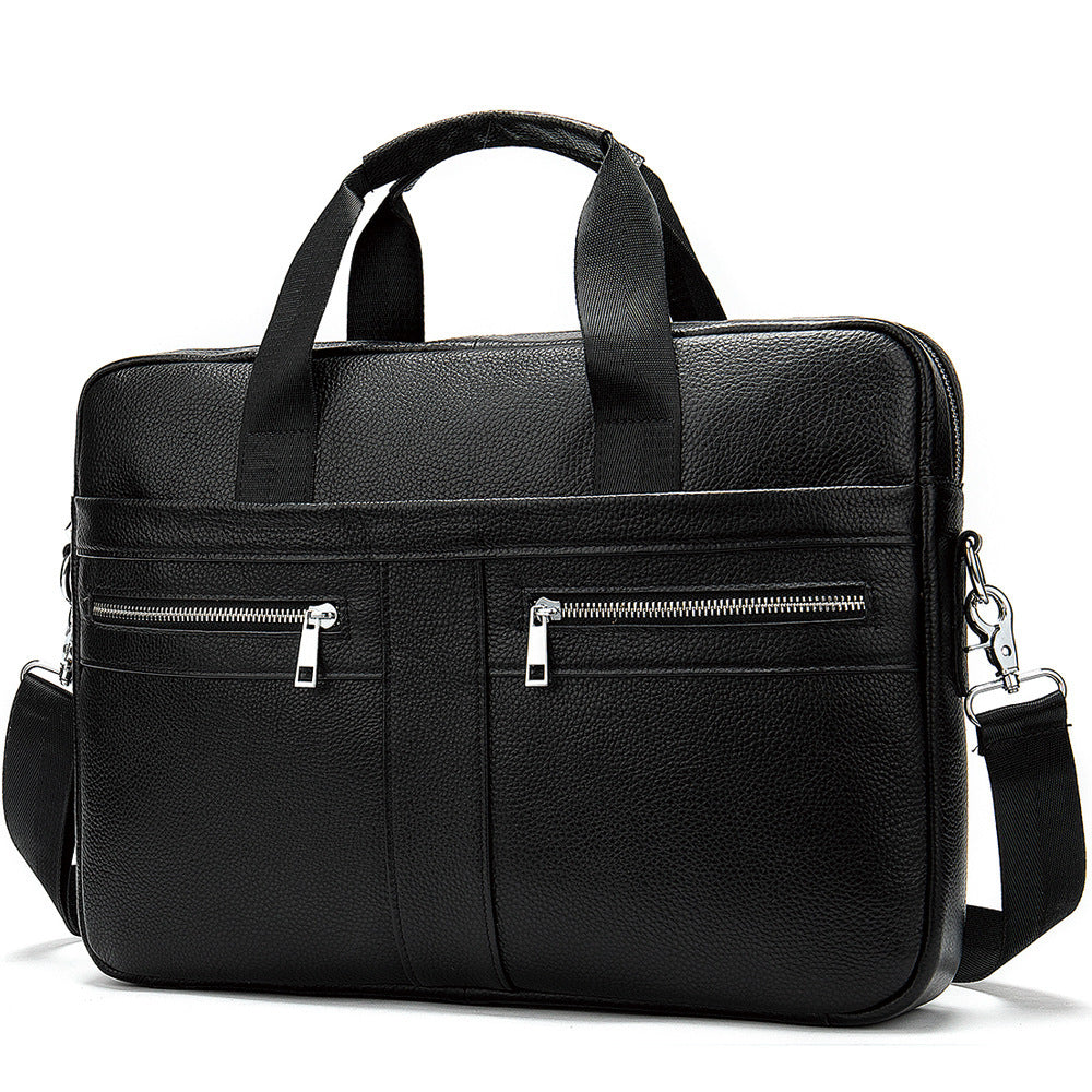 Business Leather Briefcase Men&#39;s Foreign Trade First Layer