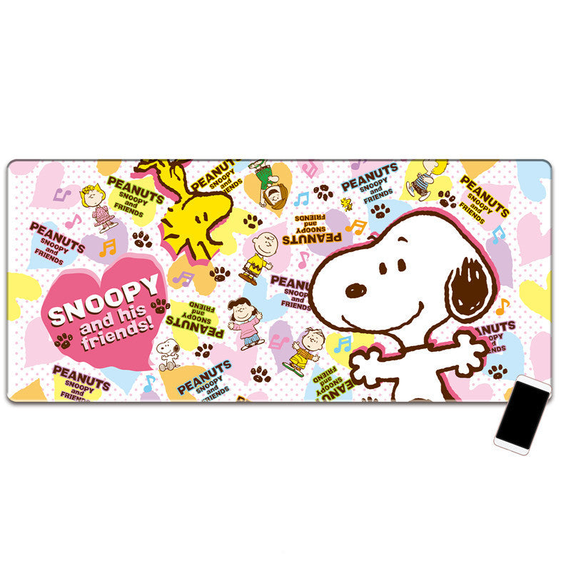 Oversized Pink Girl Heart Gaming Office Mouse Pad