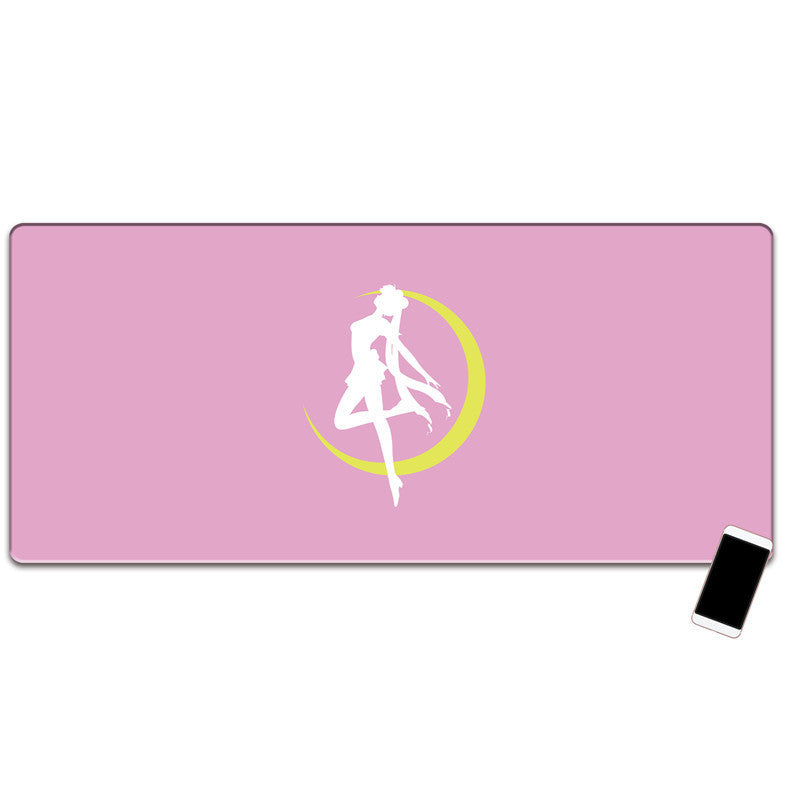 Oversized Pink Girl Heart Gaming Office Mouse Pad