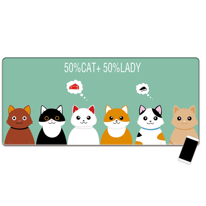 Oversized Pink Girl Heart Gaming Office Mouse Pad