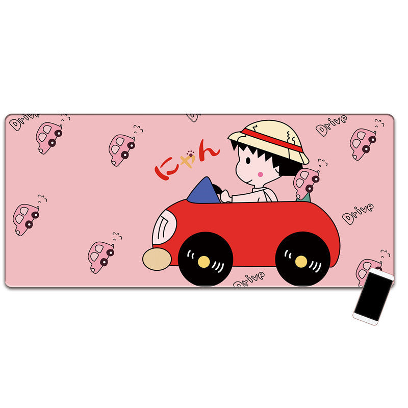 Oversized Pink Girl Heart Gaming Office Mouse Pad