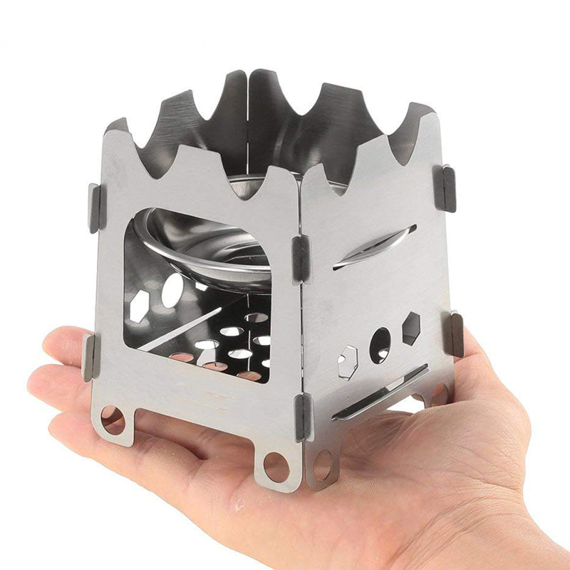Outdoor Camping Portable Stainless Steel Wood Stove