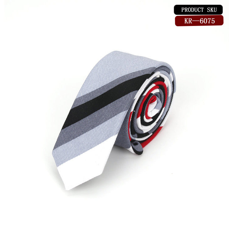 Korean Version Cotton And Linen Pattern Groom&#39;s Wedding Tie