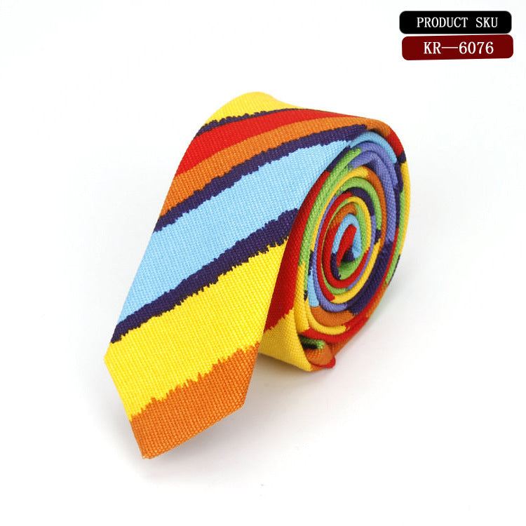 Korean Version Cotton And Linen Pattern Groom&#39;s Wedding Tie