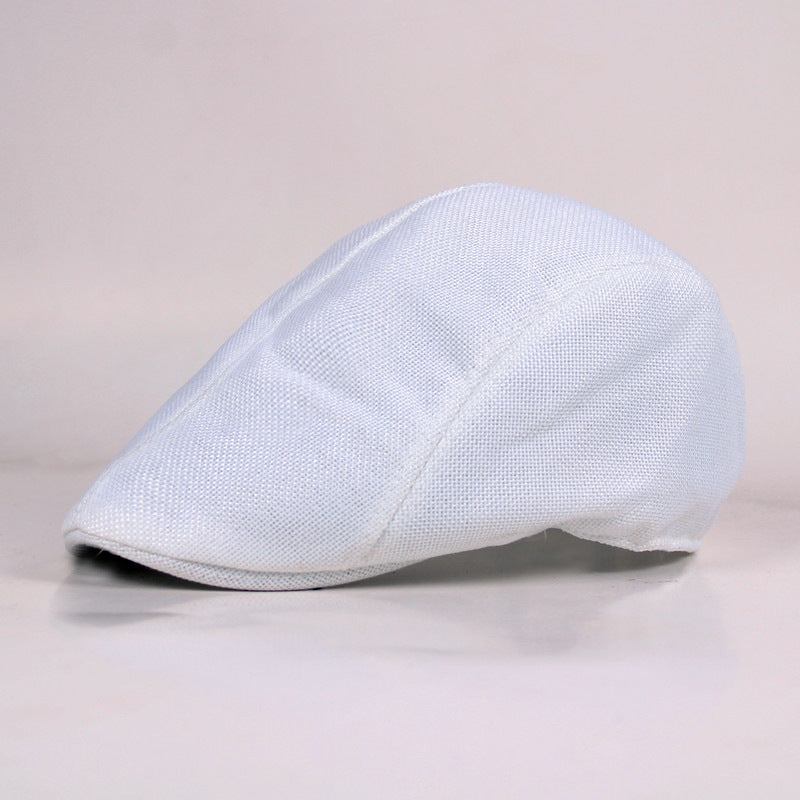 Cotton Linen Beret Spring And Autumn Men&#39;s Breathable Cap Forward Cap