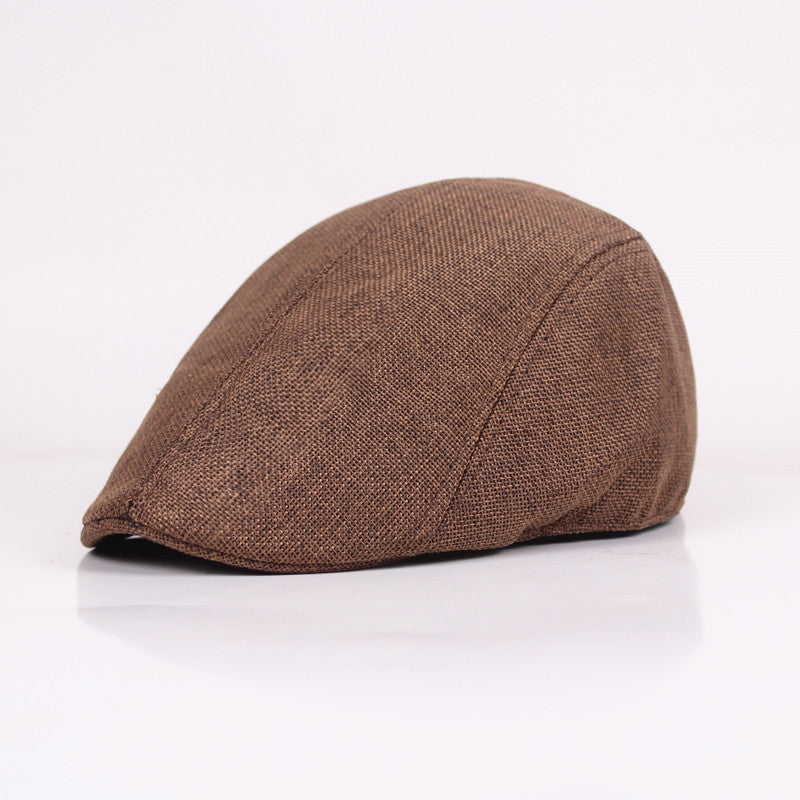 Cotton Linen Beret Spring And Autumn Men&#39;s Breathable Cap Forward Cap