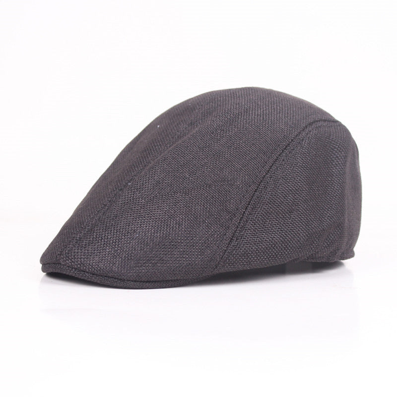 Cotton Linen Beret Spring And Autumn Men&#39;s Breathable Cap Forward Cap