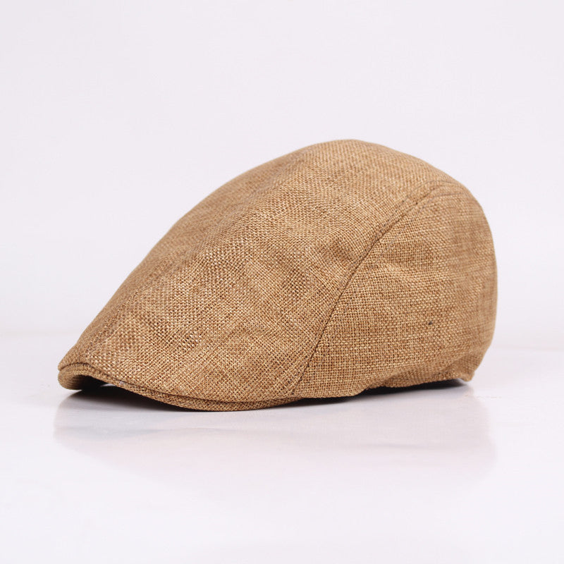 Cotton Linen Beret Spring And Autumn Men&#39;s Breathable Cap Forward Cap