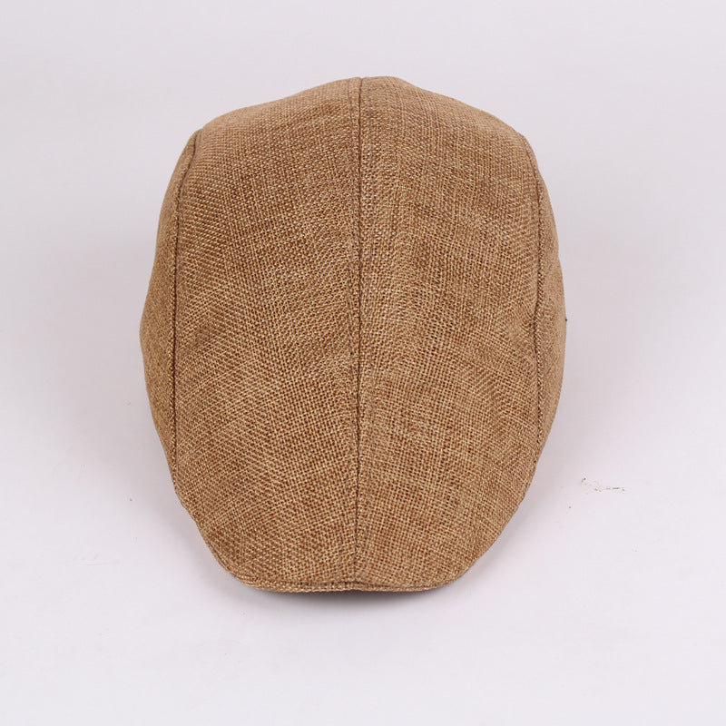 Cotton Linen Beret Spring And Autumn Men&#39;s Breathable Cap Forward Cap