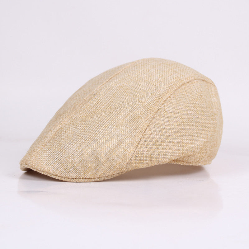 Cotton Linen Beret Spring And Autumn Men&#39;s Breathable Cap Forward Cap