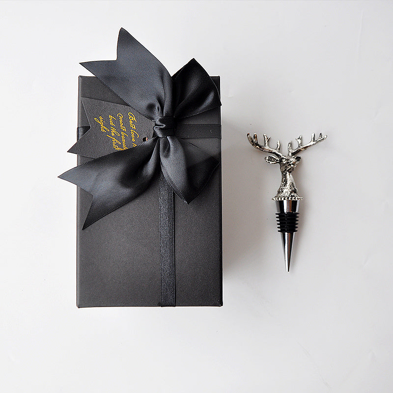 Retro European Palace Style Three-dimensional Deer Head High-end Creative Wine Stopper