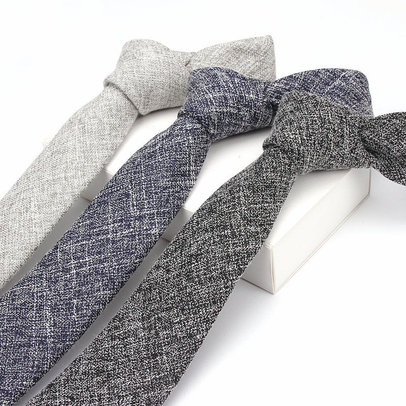 Men&#39;s Neckties Wholesale Super Narrow Spot Imitation Wool 6cm