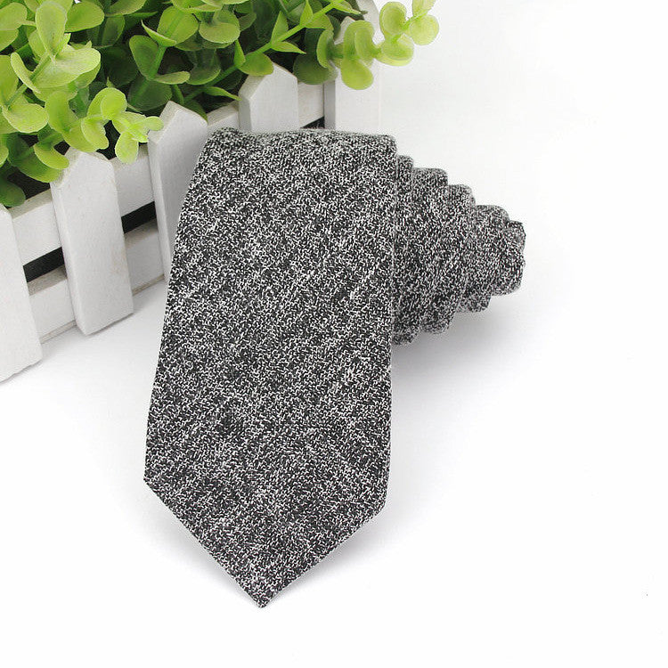 Men&#39;s Neckties Wholesale Super Narrow Spot Imitation Wool 6cm