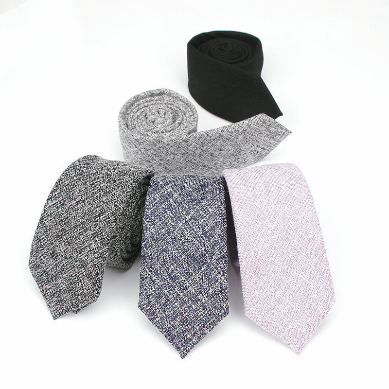 Men&#39;s Neckties Wholesale Super Narrow Spot Imitation Wool 6cm