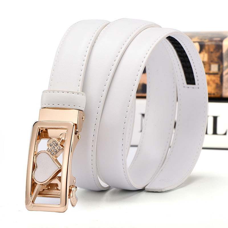 Casual All-Match Automatic Buckle Belt Women&#39;s Leather Belt