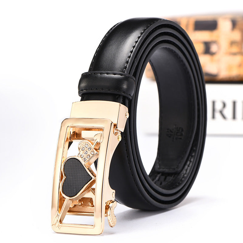 Casual All-Match Automatic Buckle Belt Women&#39;s Leather Belt