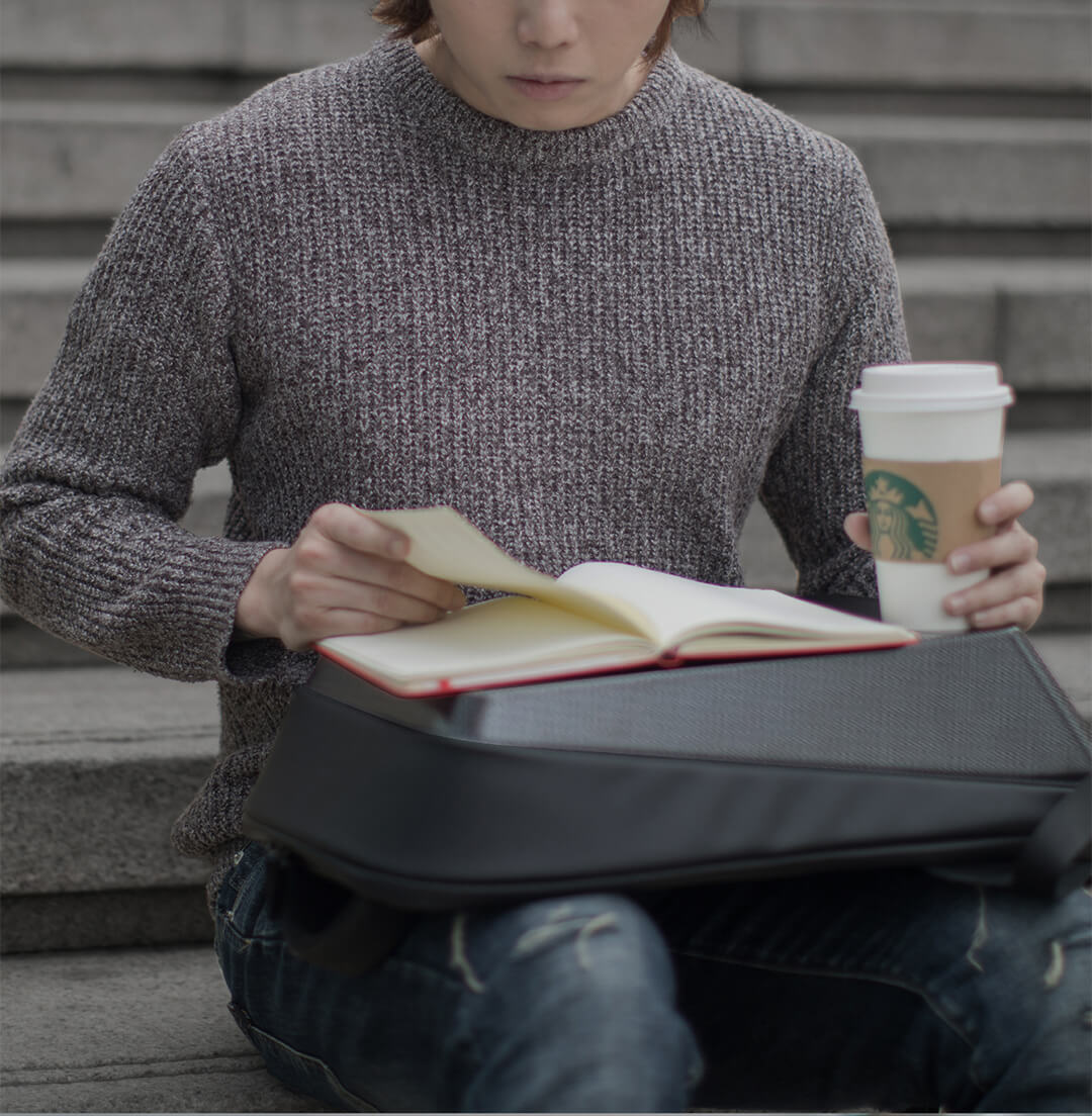 CUBE Series Black Square Backpack Riding Outdoor Backpack Hard Shell Computer Bag