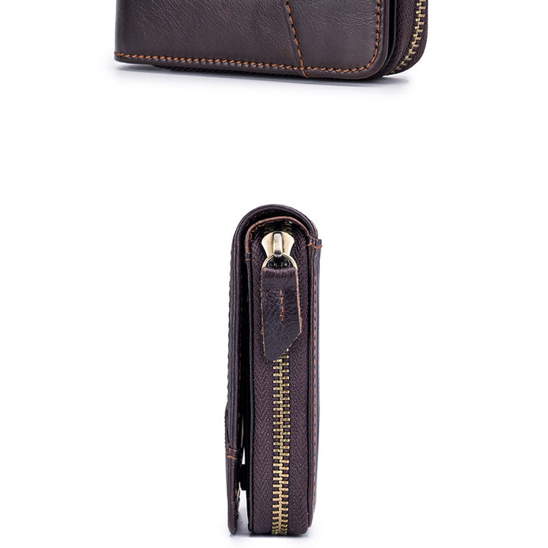 Cowhide Men&#39;s Wallet First Layer Cowhide Money Change