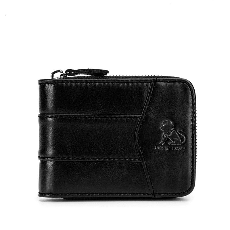 Cowhide Men&#39;s Wallet First Layer Cowhide Money Change