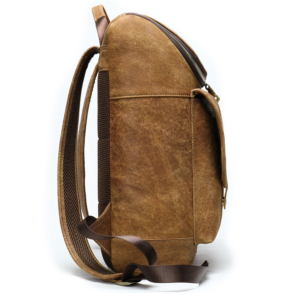First layer cowhide men&#39;s backpack