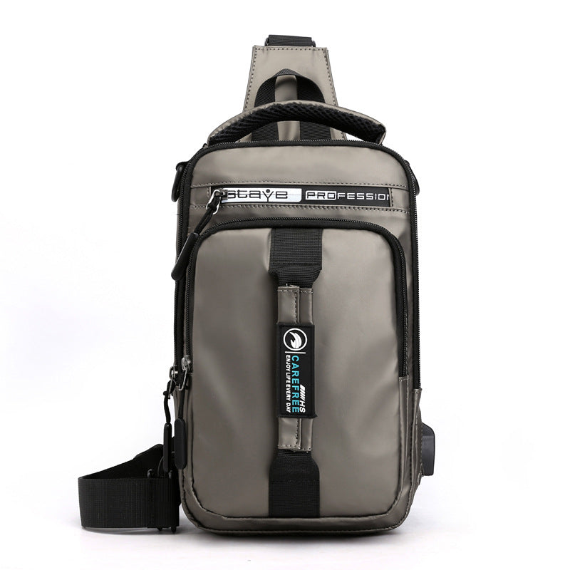 Men&#39;s Chest Bag Charging Usb Interface Chest Bag Multifunctional Shoulder Bag