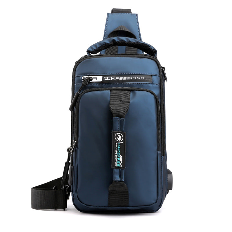 Men&#39;s Chest Bag Charging Usb Interface Chest Bag Multifunctional Shoulder Bag
