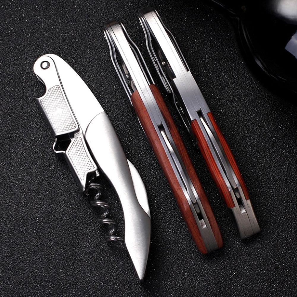 Solid Wood Wine Corkscrew High-grade Mahogany Wine Knife