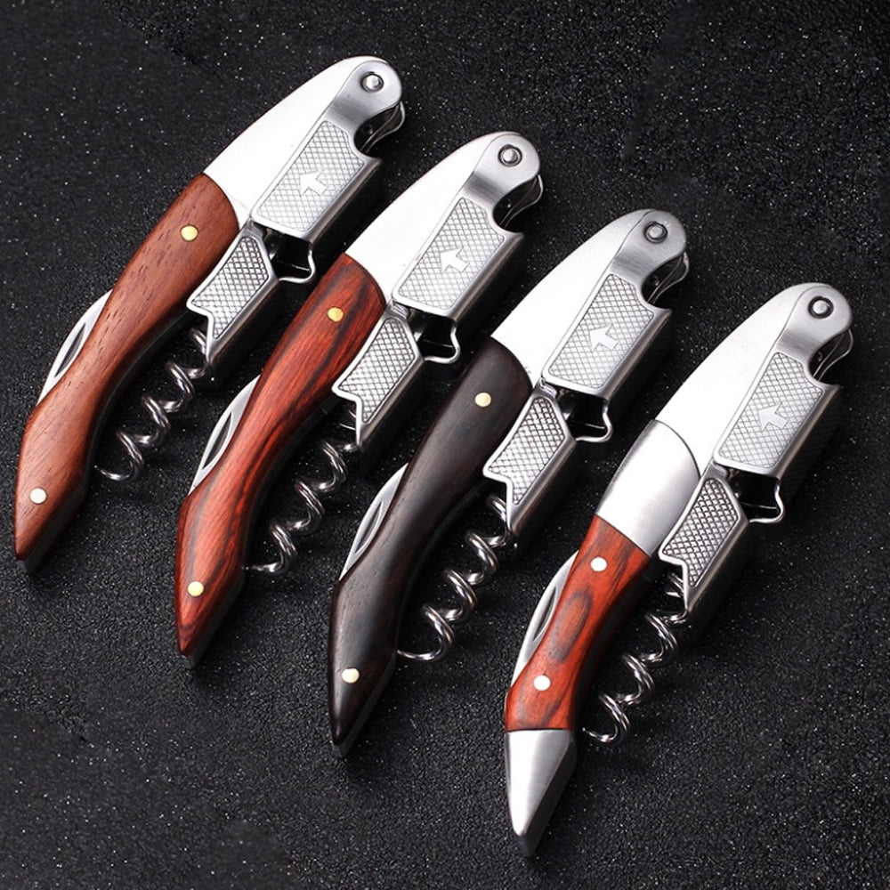 Solid Wood Wine Corkscrew High-grade Mahogany Wine Knife