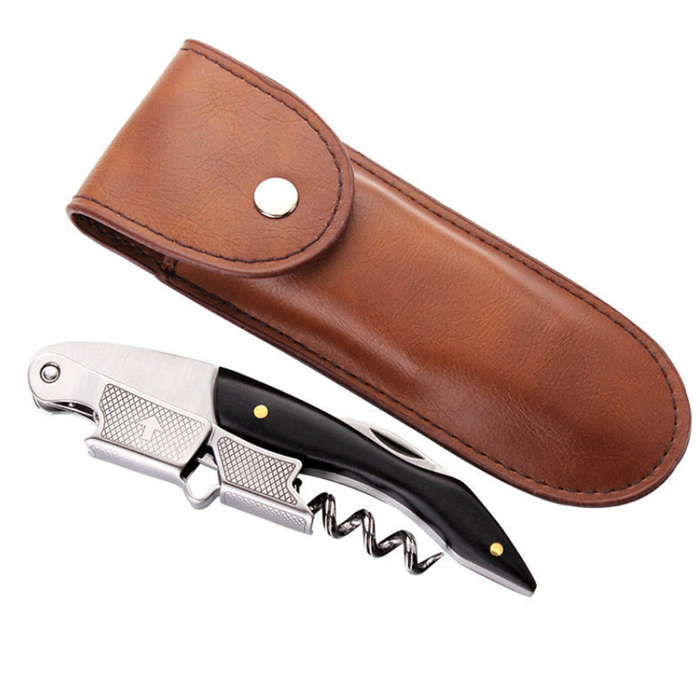 Solid Wood Wine Corkscrew High-grade Mahogany Wine Knife