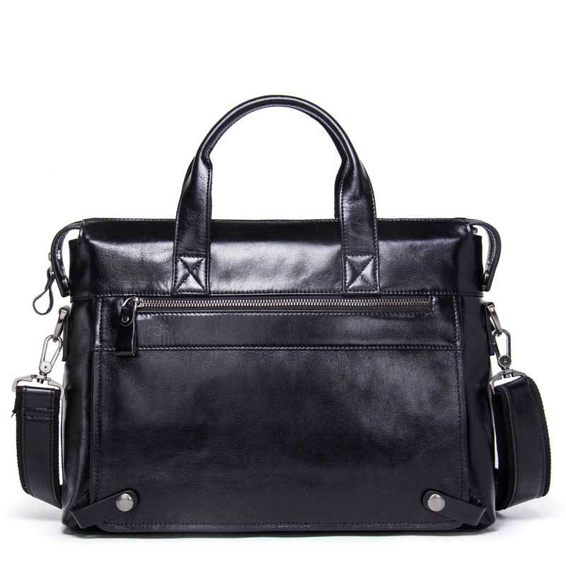 Leather Men&#39;s One-shoulder Messenger Business Briefcase