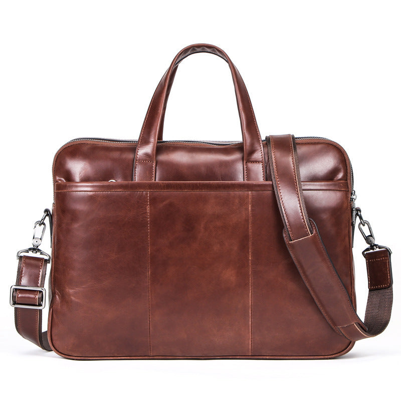 Leather Men&#39;s Handbag Multifunctional Briefcase