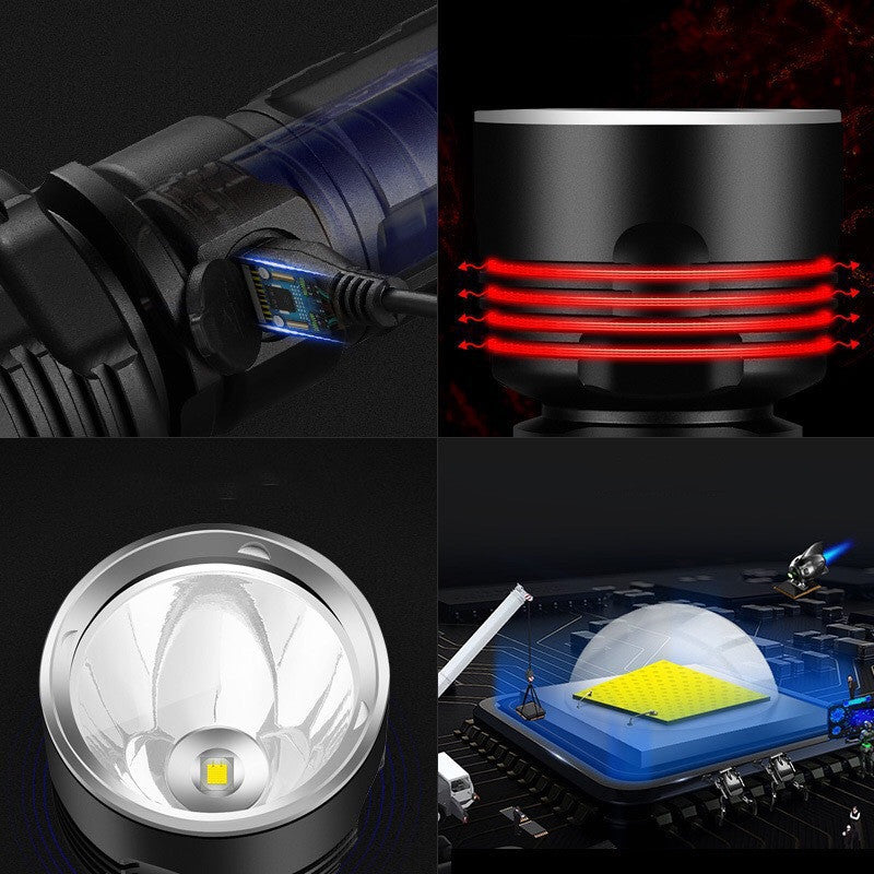 Strong Light Flashlight Rechargeable Ultra-Bright Long-Range LED Outdoor