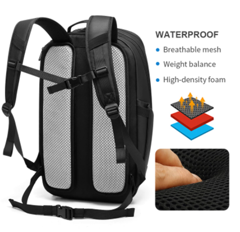 Waterproof Backpack With Detachable Strap Travel Bag