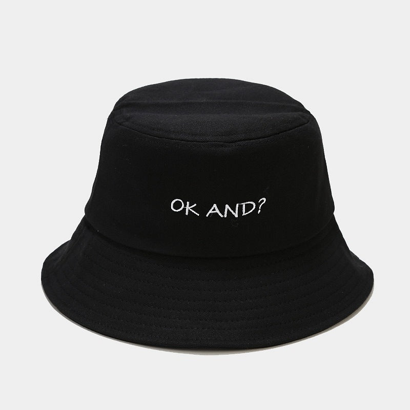 Macaron OK AND Embroidered Fisherman Hat