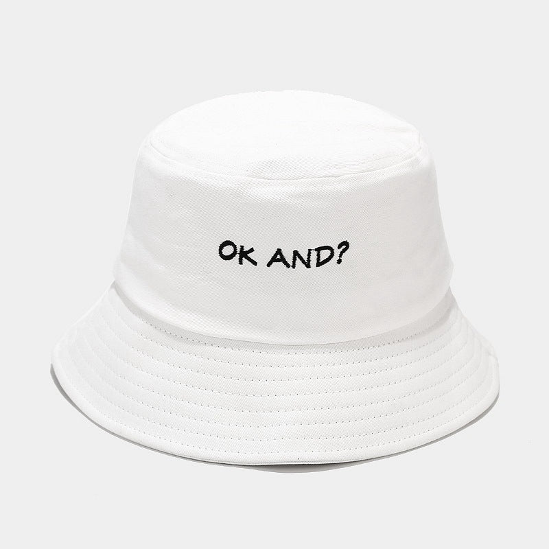 Macaron OK AND Embroidered Fisherman Hat