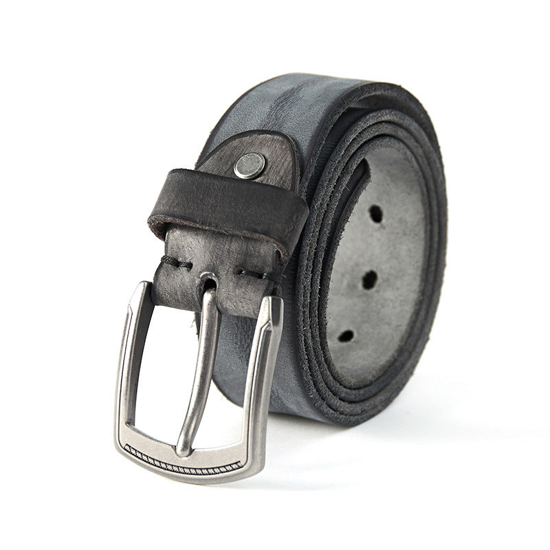 Men&#39;s Vintage Pin Buckle Cowhide Belt