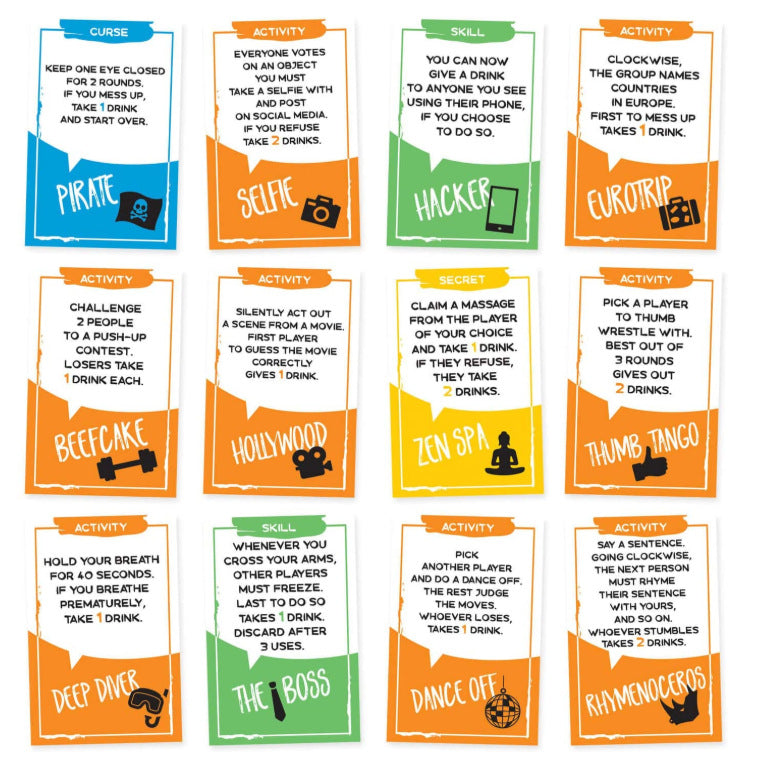 Full English Adult Drinking Party Card Game