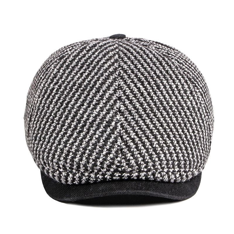 Men&#39;s British Vintage Knitted Beret Cap