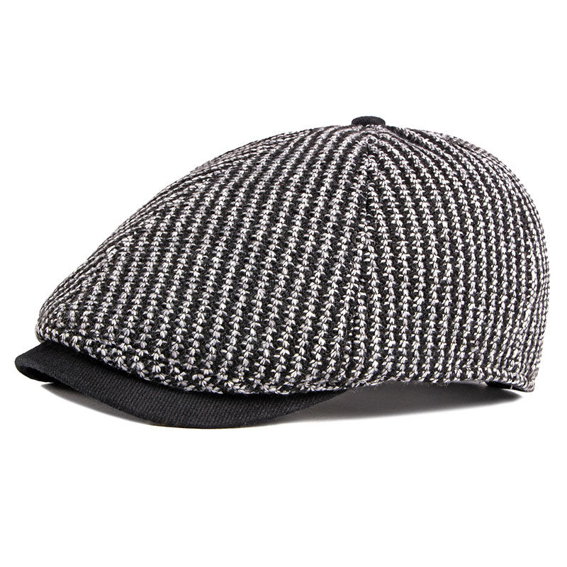 Men&#39;s British Vintage Knitted Beret Cap