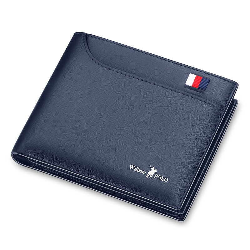 Ultra-Thin Mini Men&#39;s Short Leather Wallet