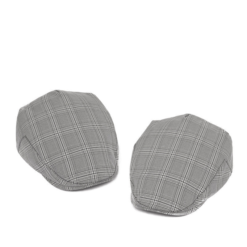 British Plaid Beret Hat Men&#39;s Forward Hat Wholesale Casual Retro Duck Tongue Old Man Hat Day Thin Spring And Summer Tide