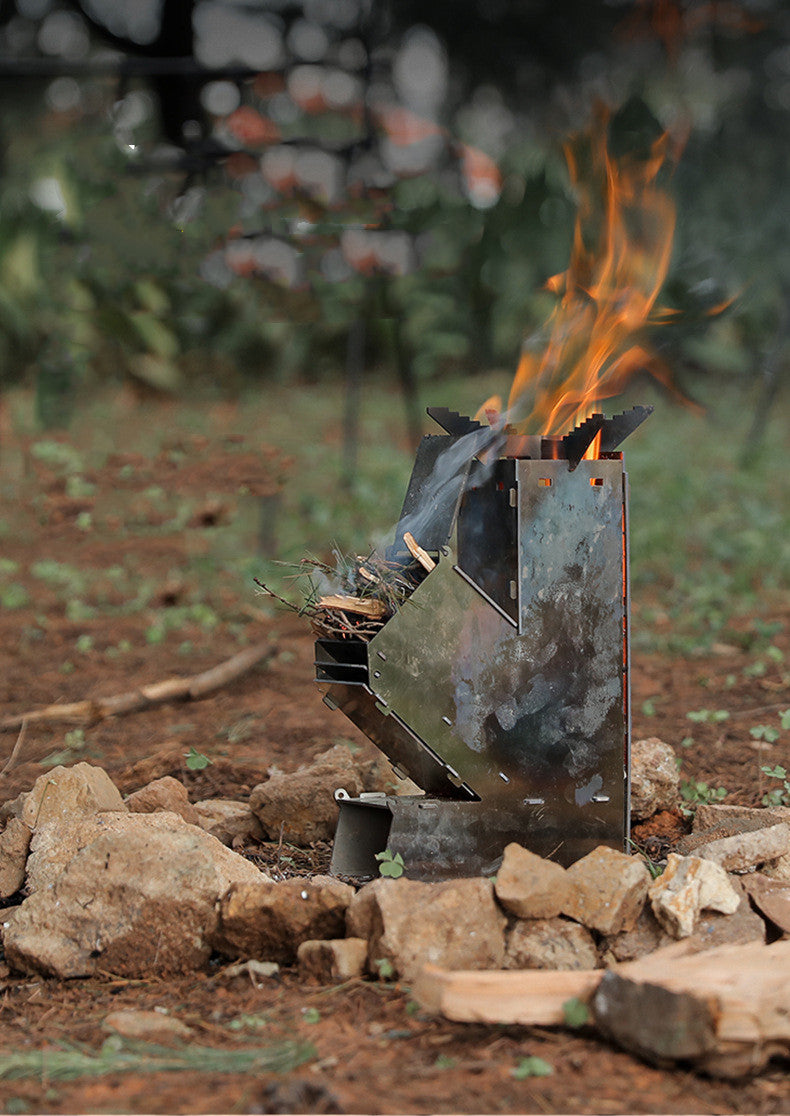Thickened Stainless Steel Removable Portable Rocket Stove