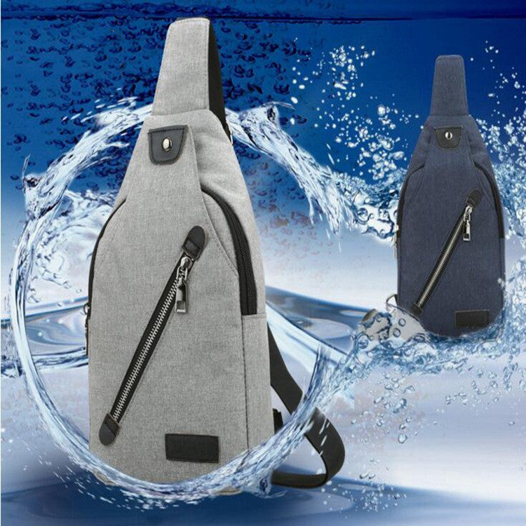 Canvas diagonal shoulder bag backpack