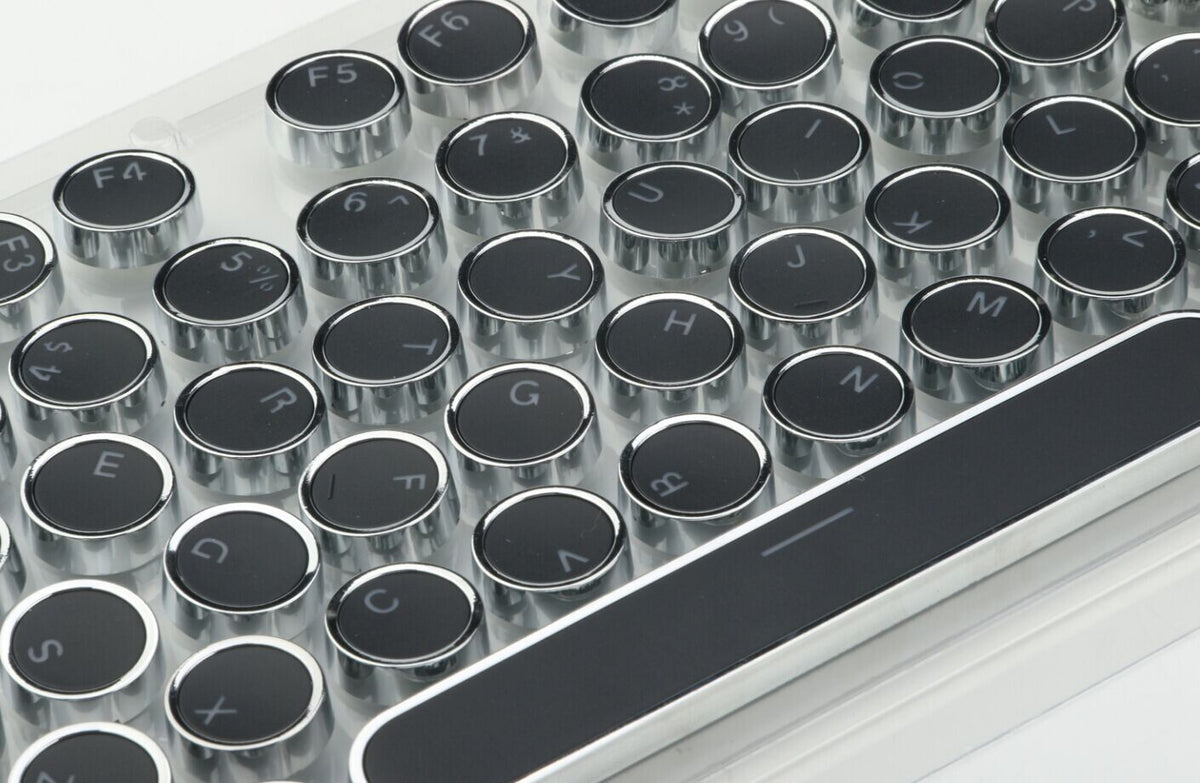 E Element Punk Mechanical Keyboard Retro Metal Luminous Gaming Keyboard Round Key Caps