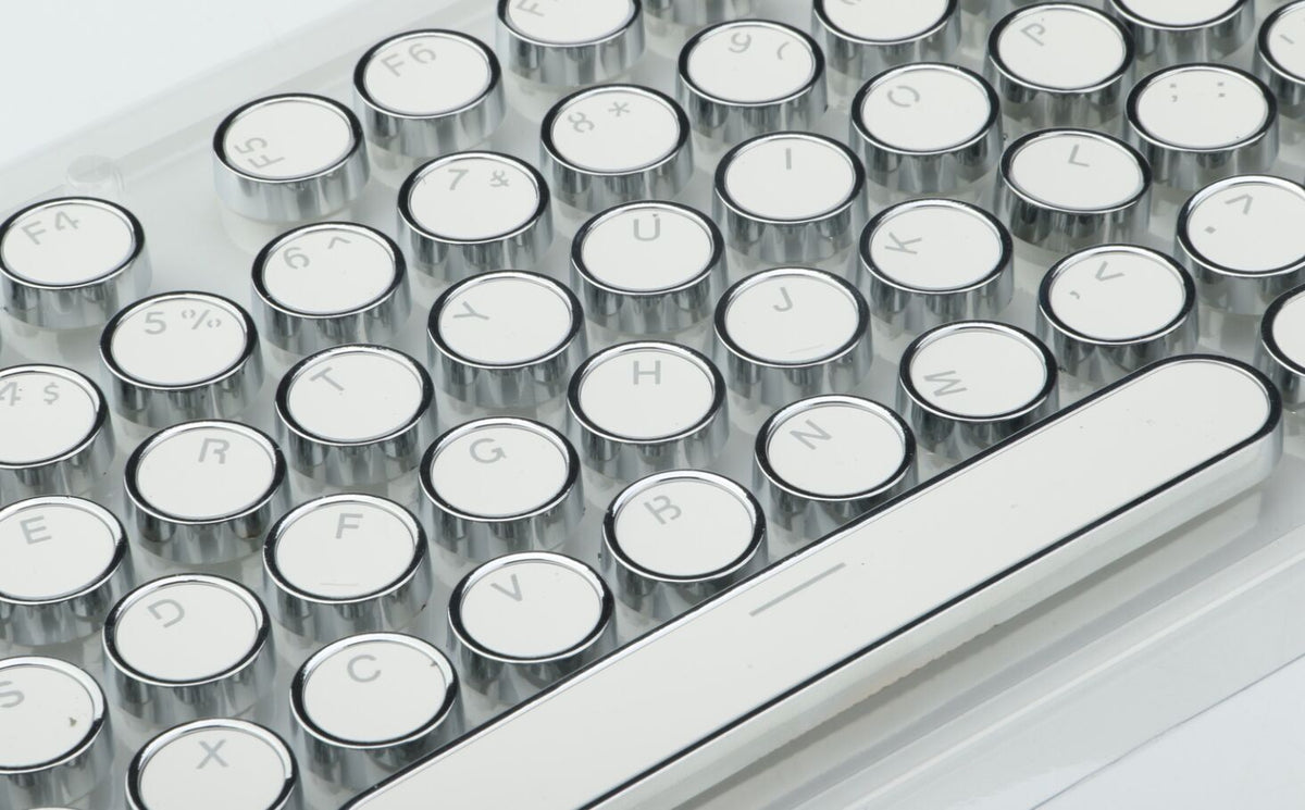 E Element Punk Mechanical Keyboard Retro Metal Luminous Gaming Keyboard Round Key Caps