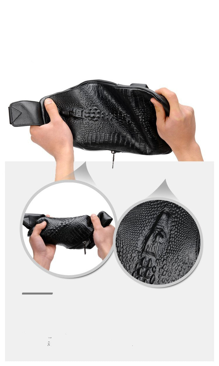 Men&#39;s New Pattern Chest Bag Shoulder Bag Fashion Trend Messenger Bag