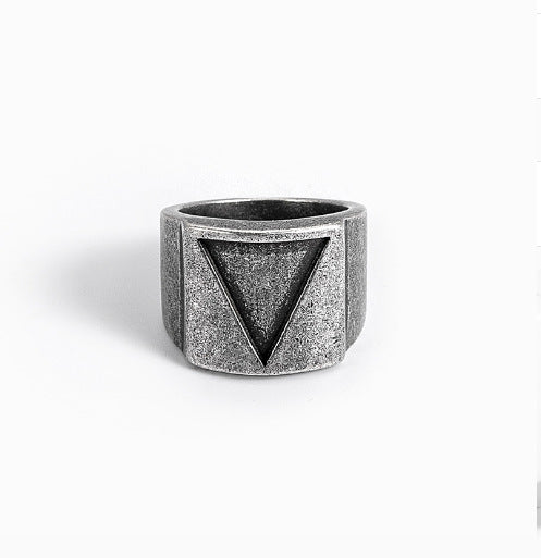 Alloy Viking Triangle Ring Retro Hammer Retro Punk Jewelry Finger Men&#39;s Love Jewelry